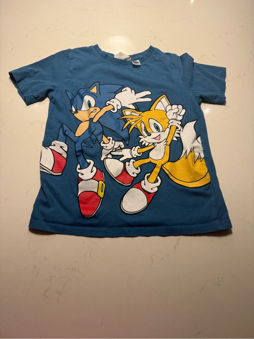 Kids Blue Sonic & Tails Graphic Tee size 6/7